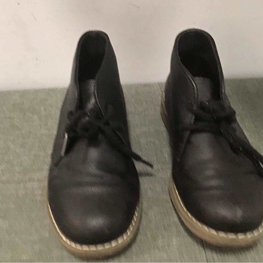 Black Chukka Boots with Leather Upper and Minimalist Design
